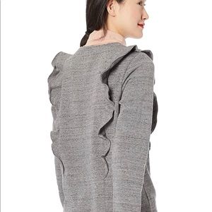 J Crew Mercantile Ruffle Crewneck Sweatshirt NWT